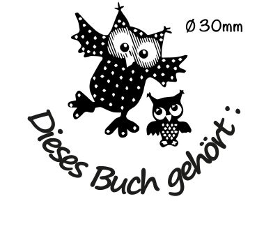 Etikettenstempel - dieses Buch gehört: -